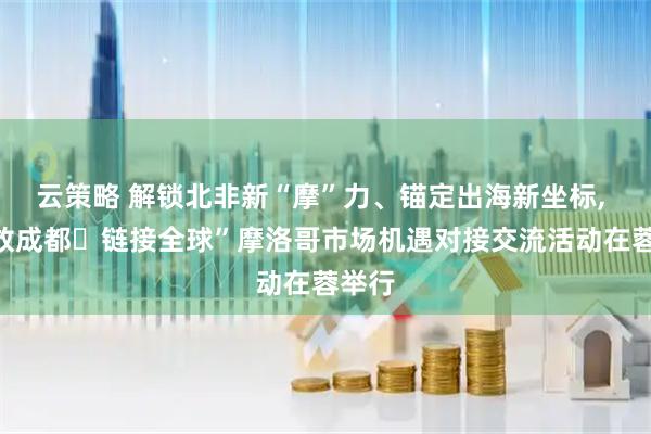 云策略 解锁北非新“摩”力、锚定出海新坐标, “开放成都・链接全球”摩洛哥市场机遇对接交流活动在蓉举行