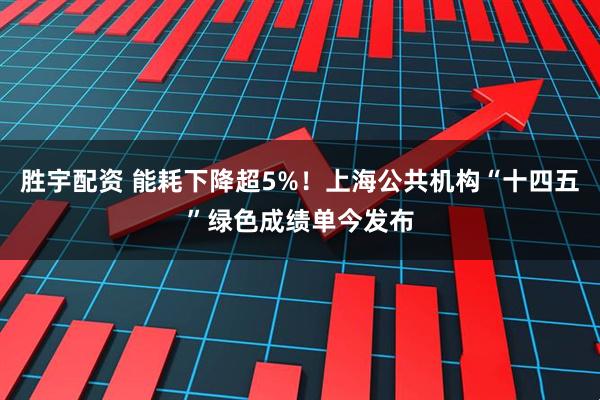 胜宇配资 能耗下降超5%！上海公共机构“十四五”绿色成绩单今发布